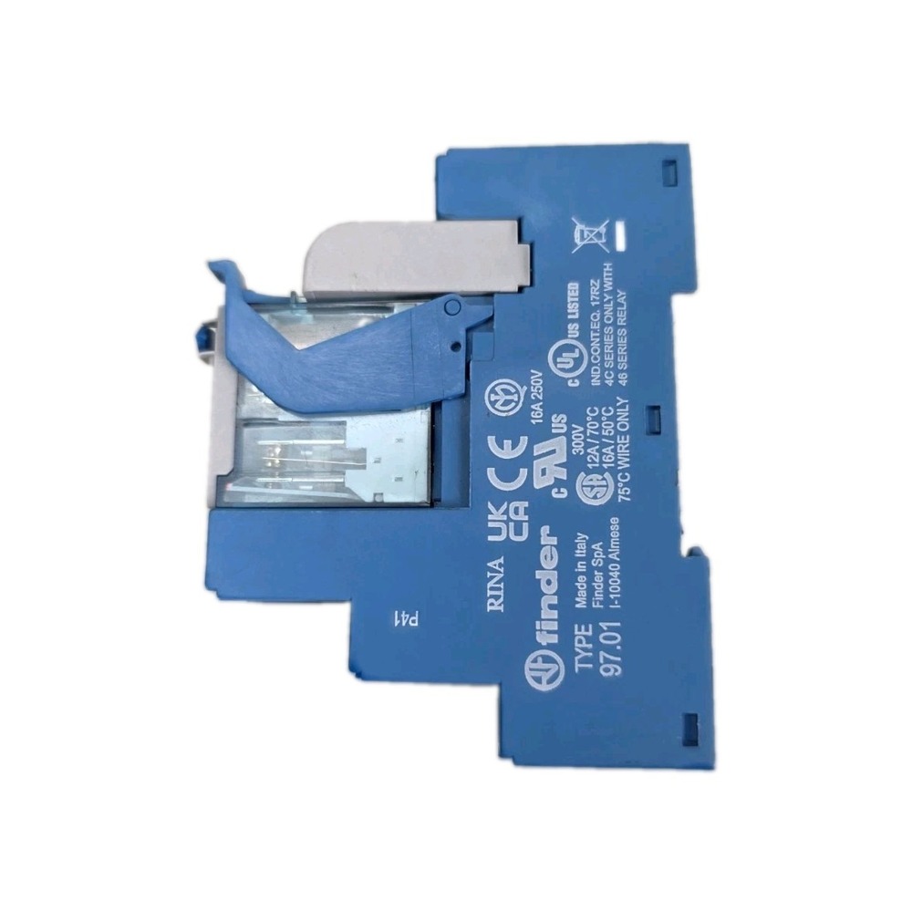 Finder 97.01 socket + Finder 46.61.9.024.0040 relay. NEW original